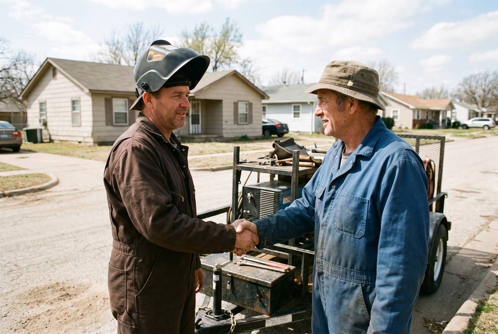 Explaining repair to owner